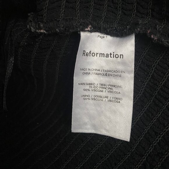 REFORMATION Pinto Smocked Floral Print Top Black Freesia Size M - Picture 6 of 9